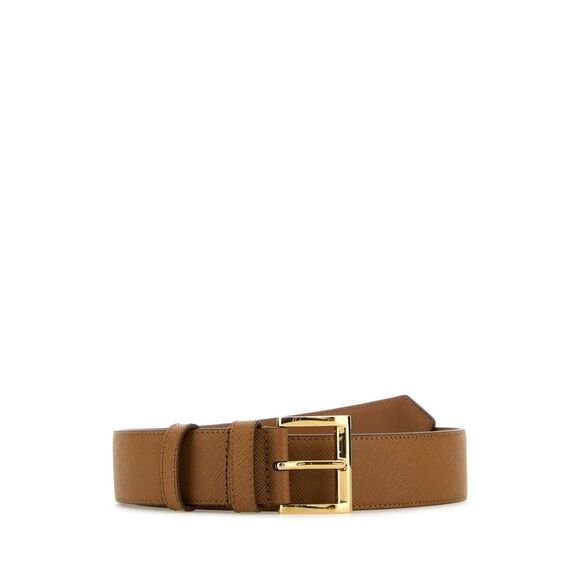 Prada Women Caramel Leather Belt
